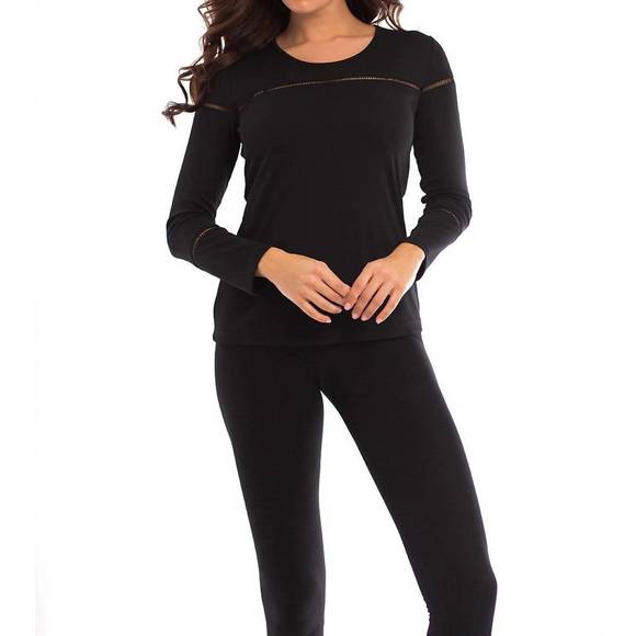 NEW ANGEL wrinkle free cutout tunic in black - Picture 1 of 3